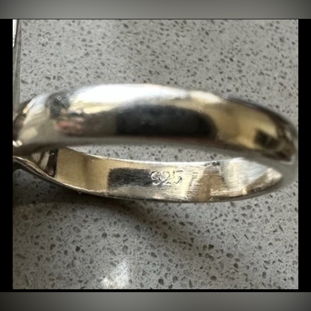 NEW Native Inspired Sterling Silver 925 Stamped Pink Opal Adjustable Ring - Picture 5 of 7